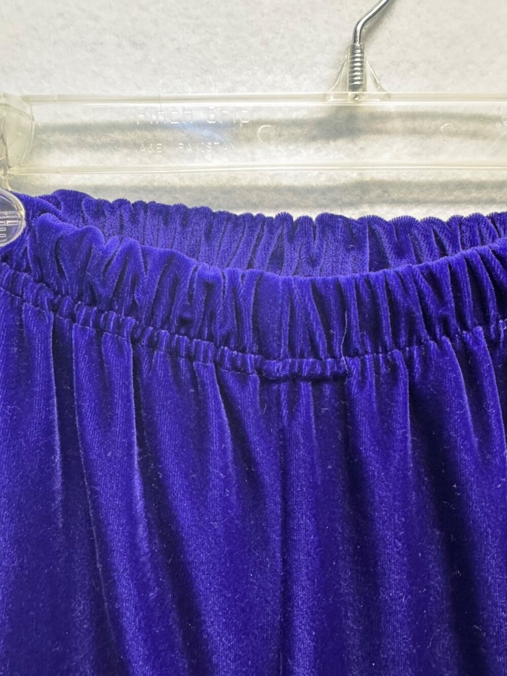 Vintage Diane von Fürstenberg Purple Velvet Elastic Waist Pants M - Picture 2 of 8